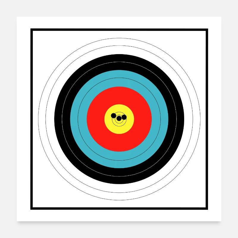 Groupement cible de tireurs d’élite Poster 60 x 60 cm