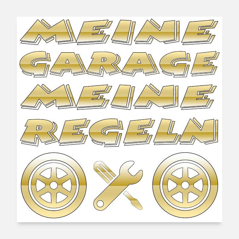 Auto - Poster 60x60 cm - Weiß
