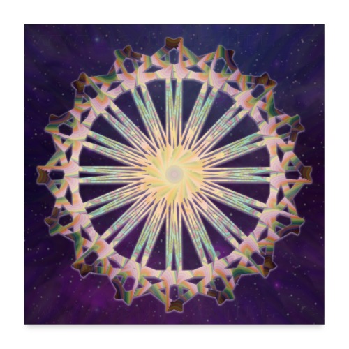 Speichensonne x - Universum - Poster 60x60 cm