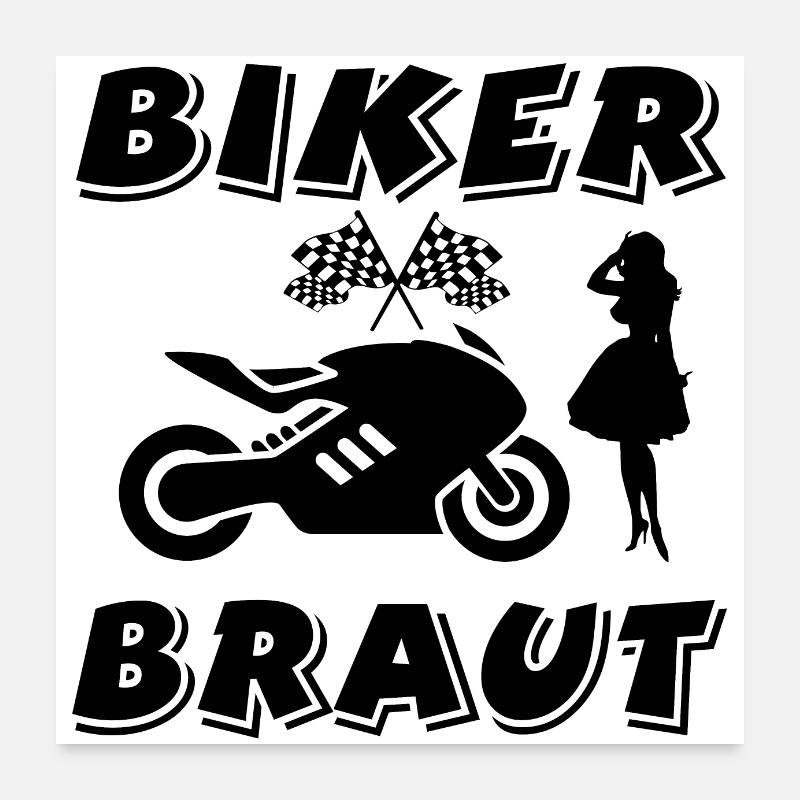 Motorrad Poster 60x60 cm