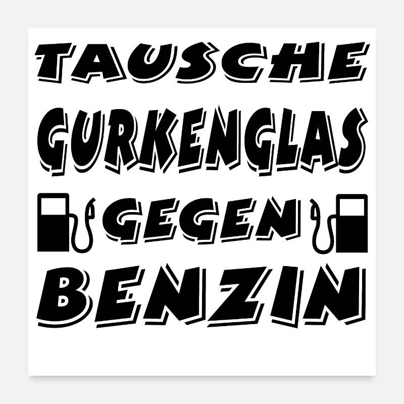 Auto - Poster 60x60 cm - Weiß