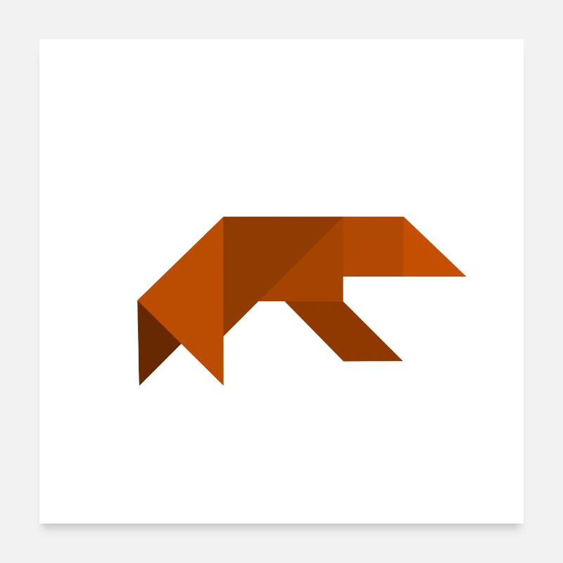 Bear - Tangram Poster 24" x 24" (60x60 cm)