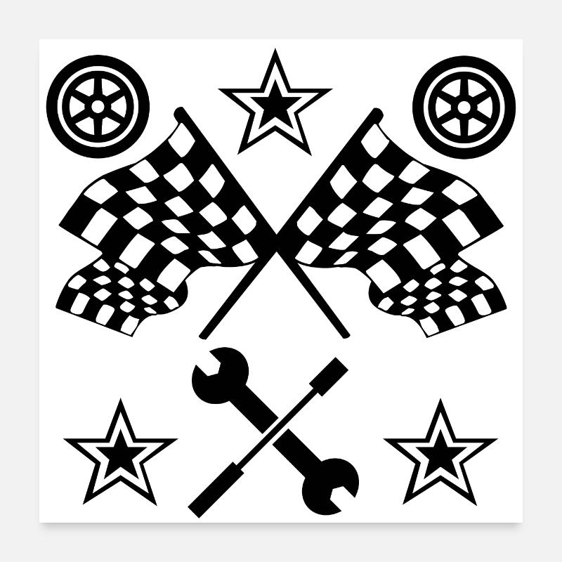 Voiture Poster 60 x 60 cm