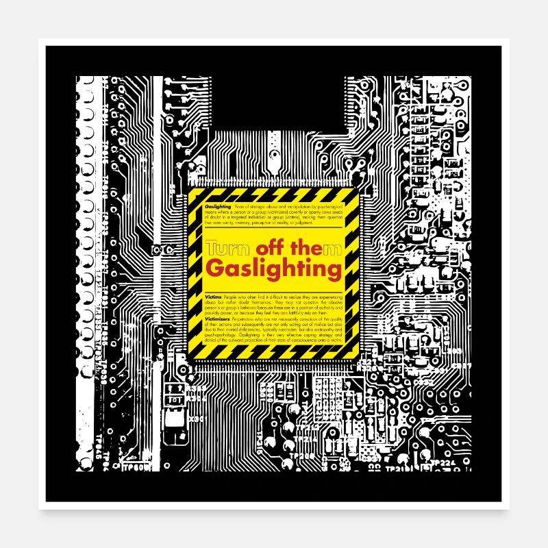 Circuit d’éclairage au gaz Poster 60 x 60 cm