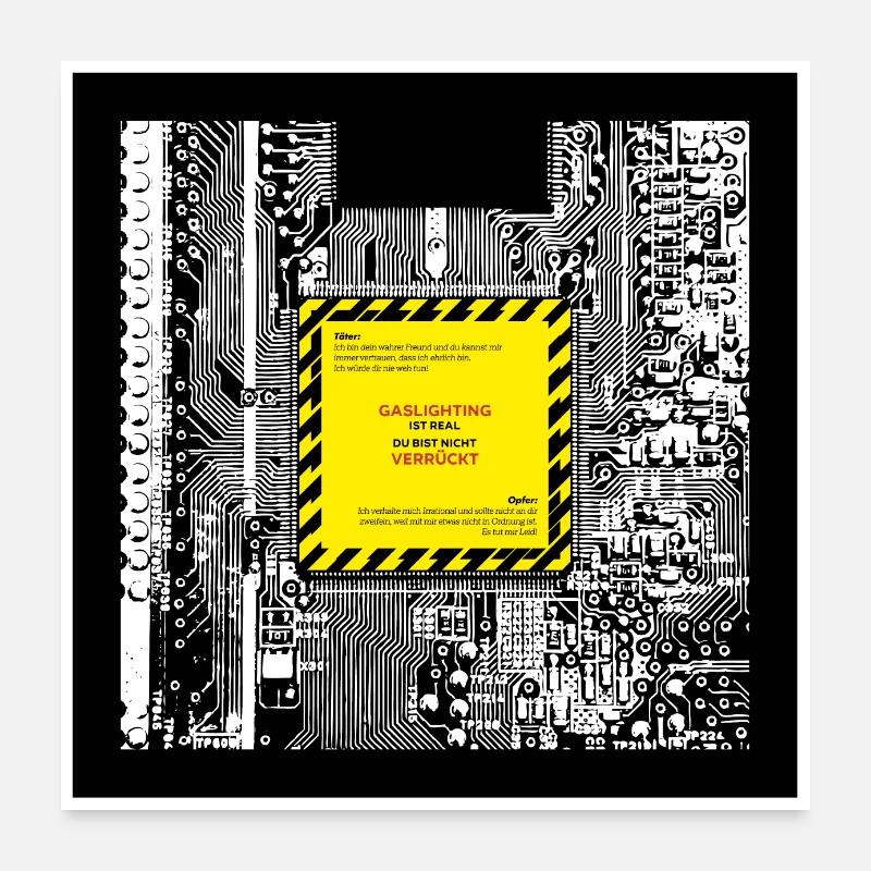 Gaslighting Schaltkreis Poster 60x60 cm