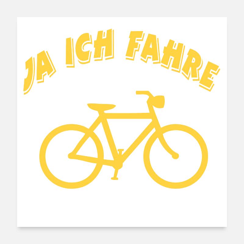 Fahrrad - Poster 60x60 cm - Weiß