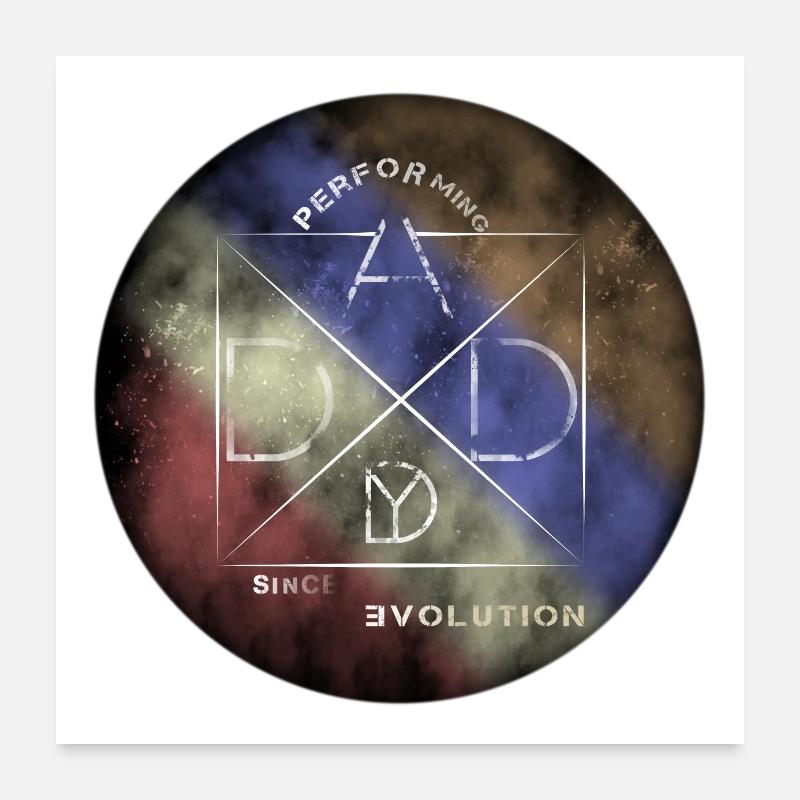 Performing Daddy Evolution Poster 60x60 cm