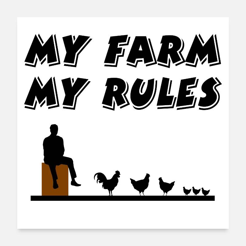 Ferme Poster 60 x 60 cm