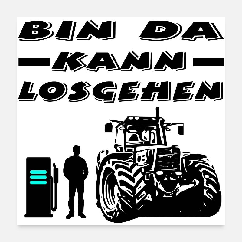 Traktor Poster 60x60 cm