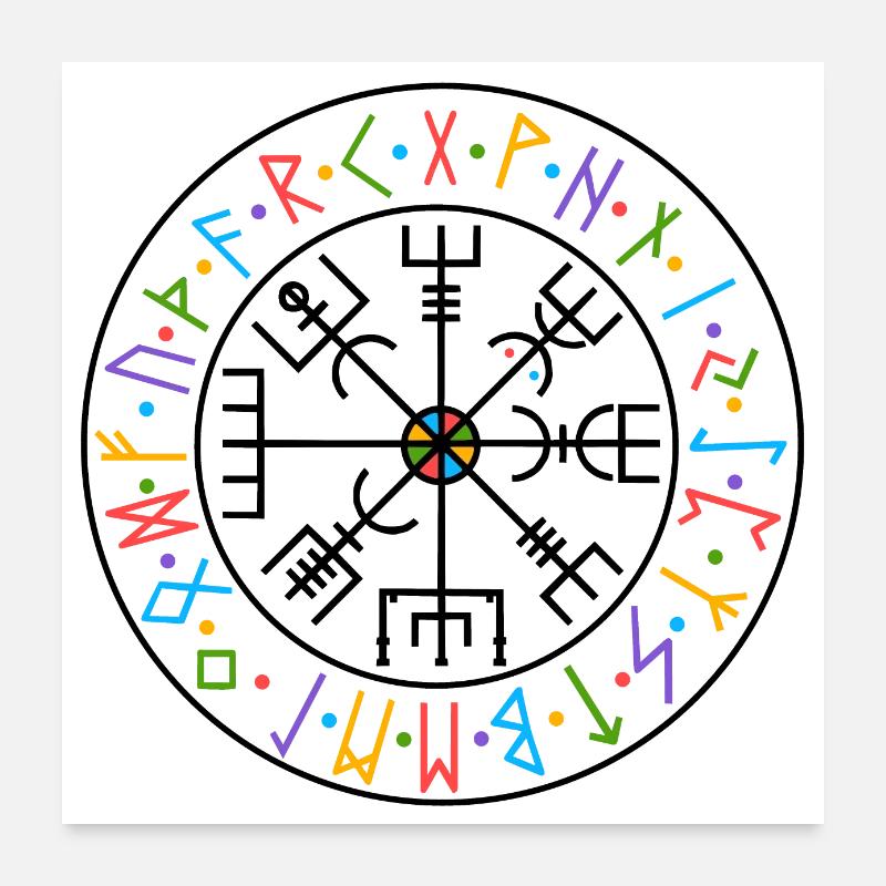 Rune, Old Gothic sign Poster 24" x 24" (60x60 cm)