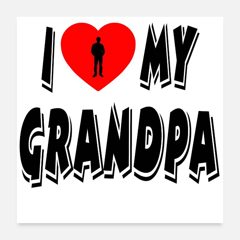 Bedstefar Poster 60x60 cm