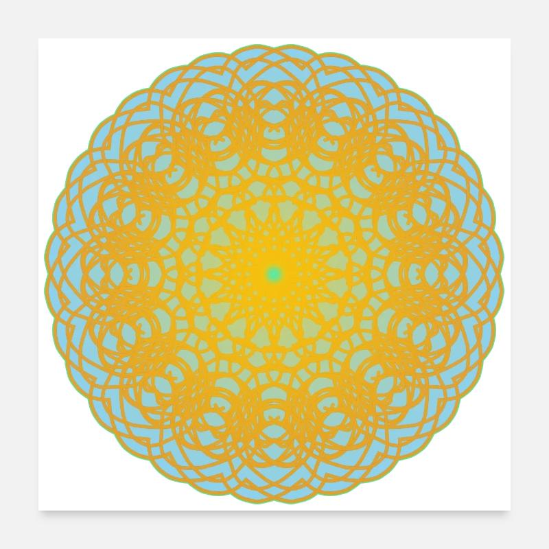 Mandala Sky Light Poster 24" x 24" (60x60 cm)