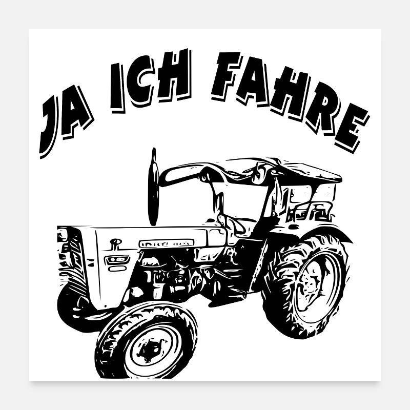 Traktor Poster 60x60 cm