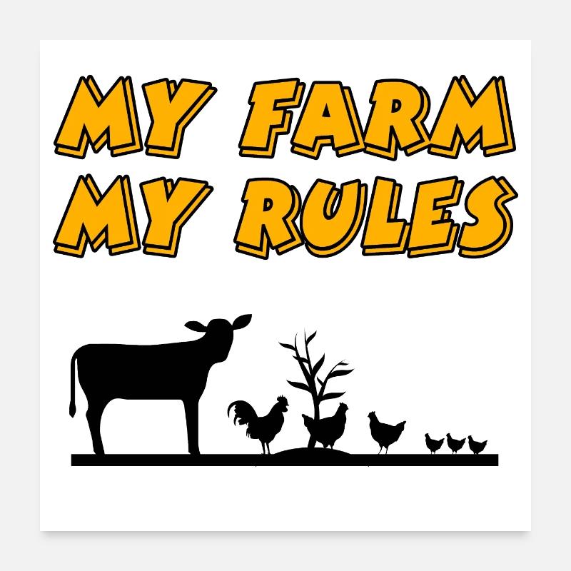 Farm Poster 24" x 24" (60x60 cm)