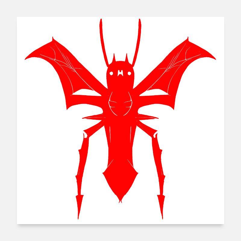 Fliegende Spinne Poster 60x60 cm