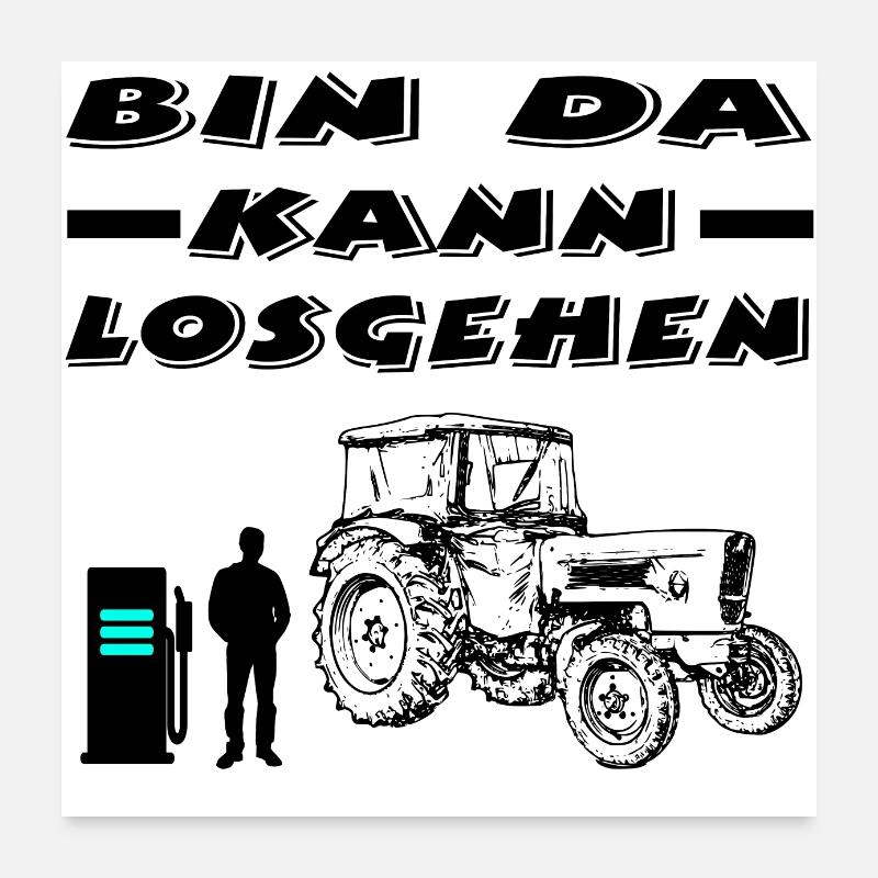 Traktor Poster 60x60 cm