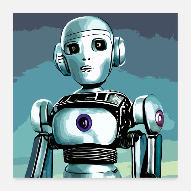Robot, androïde, cyborg, science-fiction Poster 60 x 60 cm