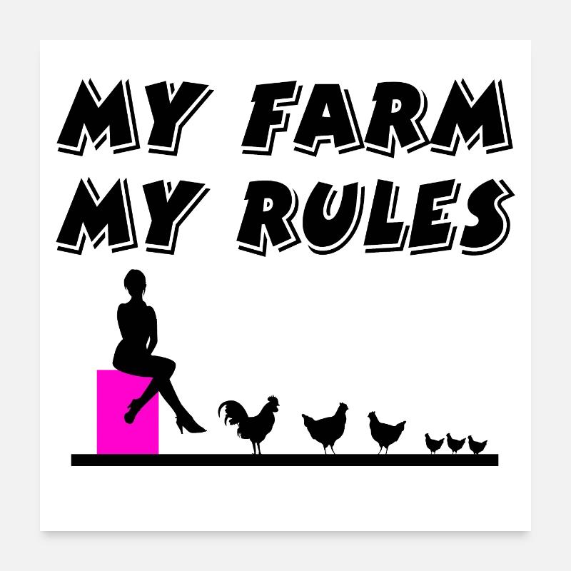 Farm Poster 24" x 24" (60x60 cm)