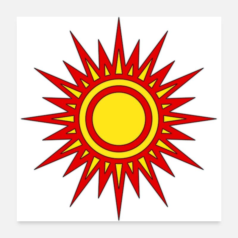 Étoile rouge Poster 60 x 60 cm