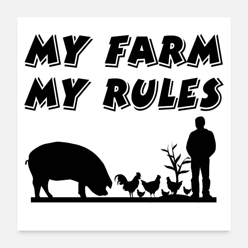 Ferme Poster 60 x 60 cm