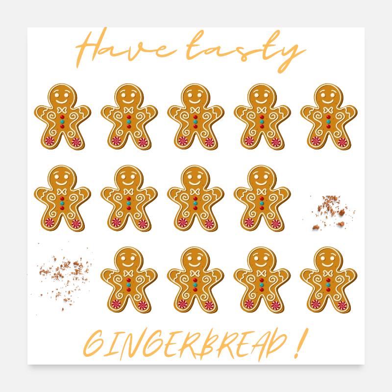 Tasty gingerbread Poster 24" x 24" (60x60 cm)