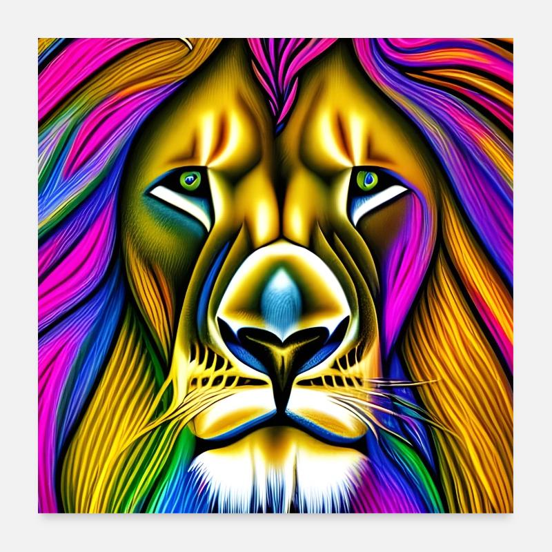 Lion Poster 24" x 24" (60x60 cm)