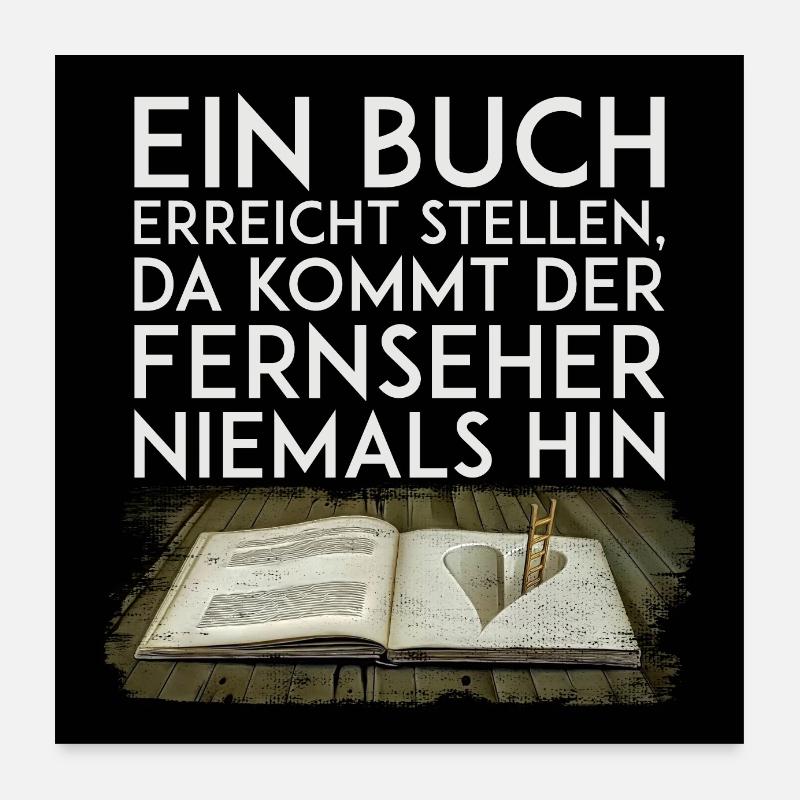 Bücher lesen Poster 60x60 cm
