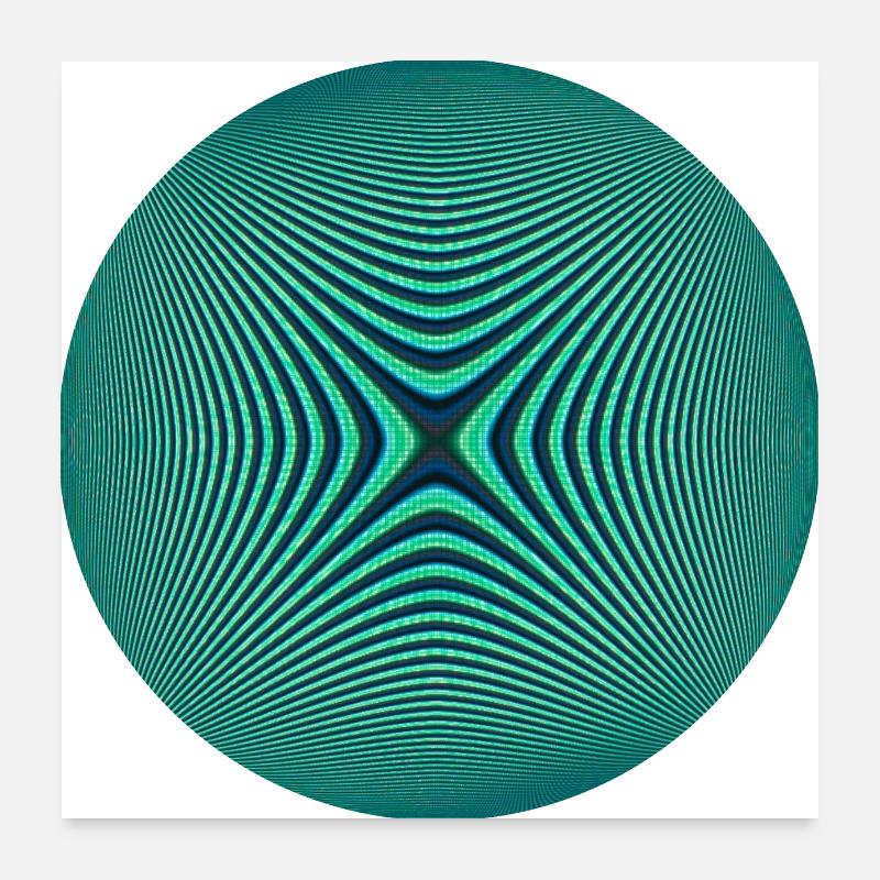 Cercle avec illusion d’optique Poster 60 x 60 cm