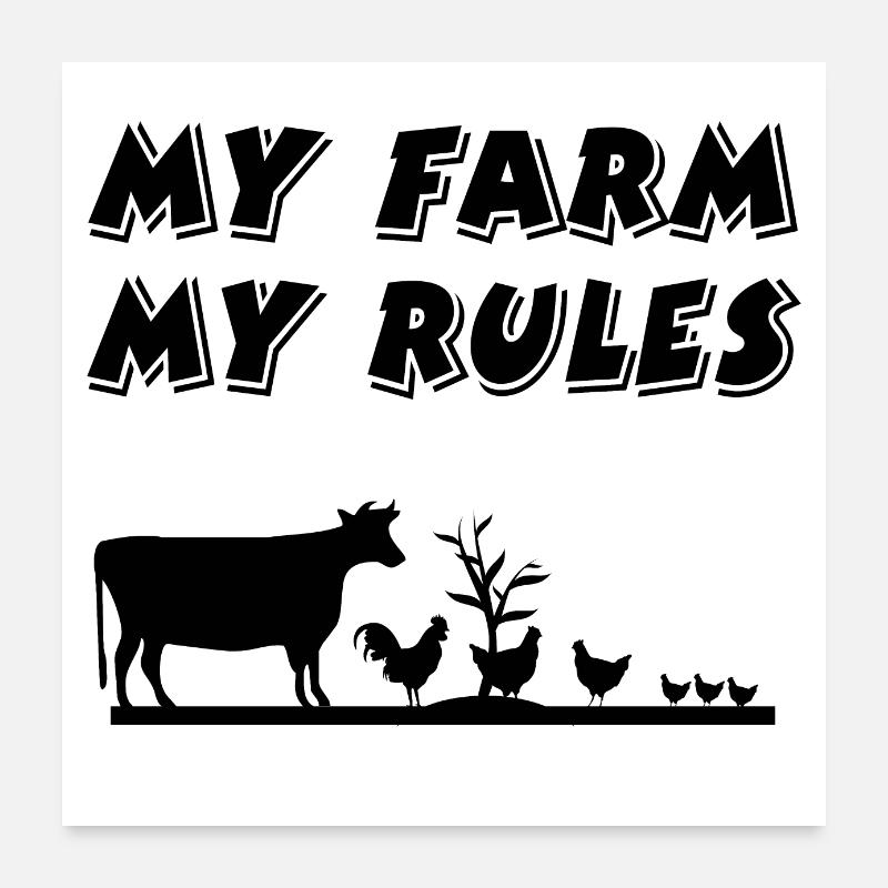 Ferme Poster 60 x 60 cm