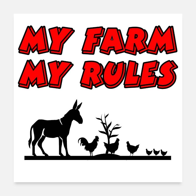 Ferme Poster 60 x 60 cm