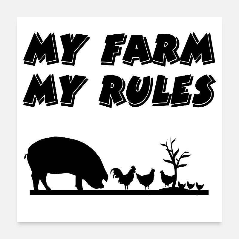 Ferme Poster 60 x 60 cm