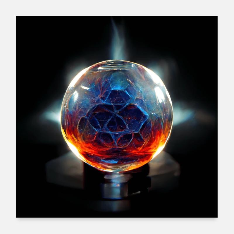 Supernova in a crystal ball version 3 Poster 24" x 24" (60x60 cm)
