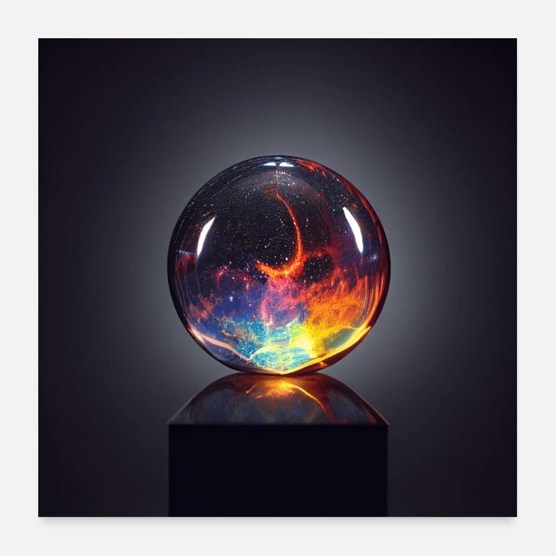 Supernova in einer Glaskugel Version 4 Poster 60x60 cm