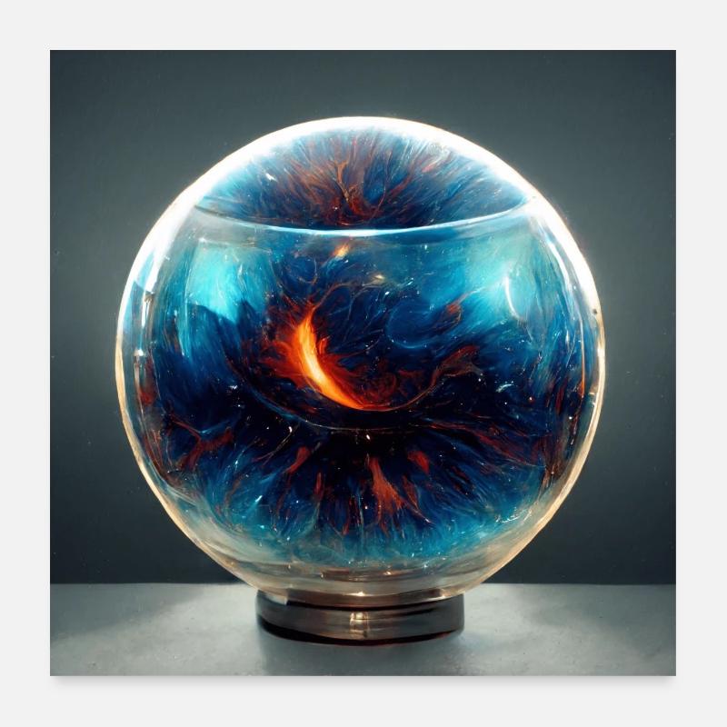 Supernova dans une boule de cristal version 2 Poster 60 x 60 cm