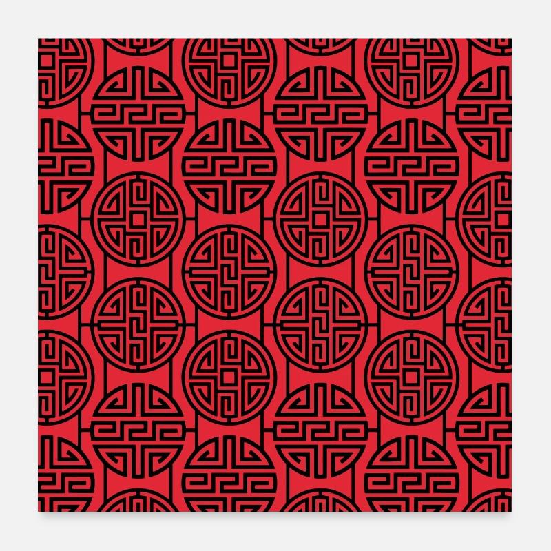 Chinesisches Muster Poster 60x60 cm