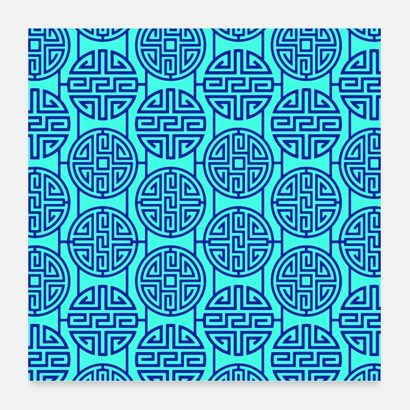 Chinesisches Muster Poster 60x60 cm