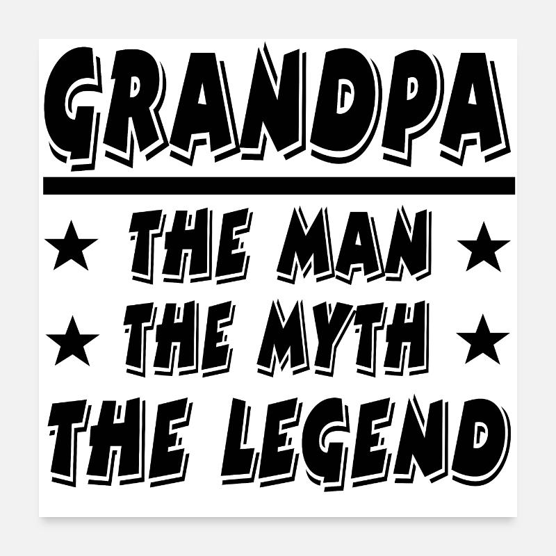 Bedstefar Poster 60x60 cm