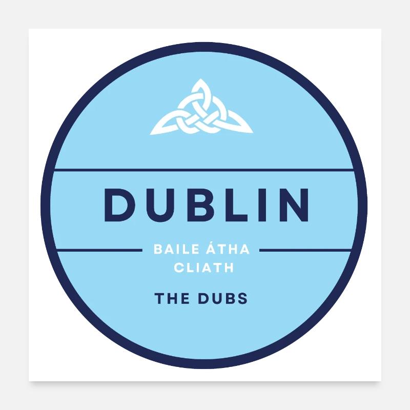 Dublin, Irlande Poster 60 x 60 cm