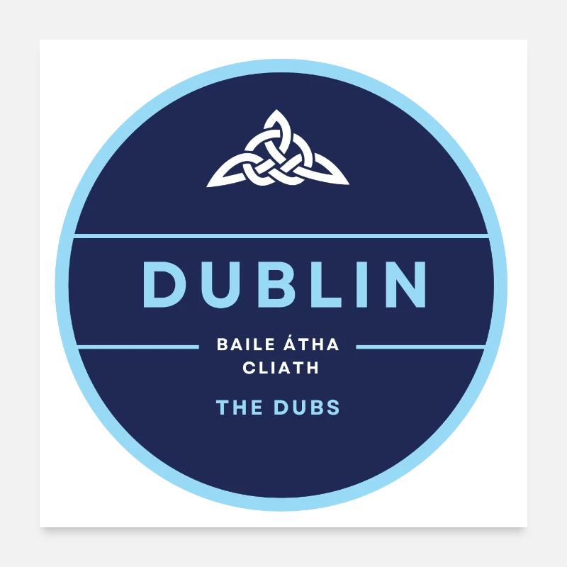 Dublin, Irlande Poster 60 x 60 cm
