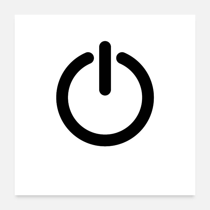 Power Button Poster 60x60 cm