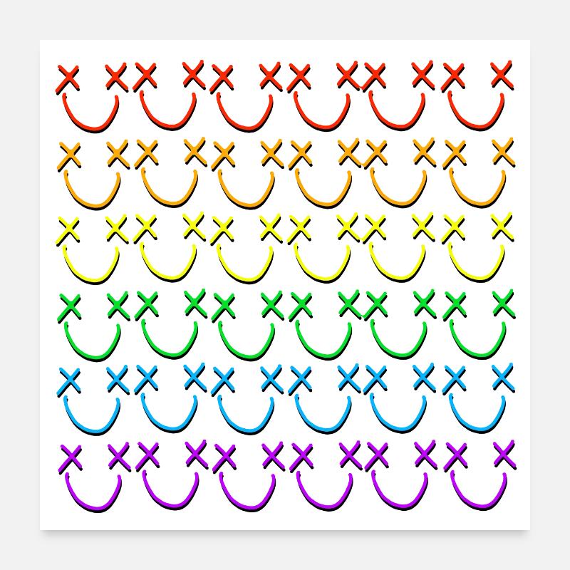 Louismiley Rainbow Poster 60x60 cm