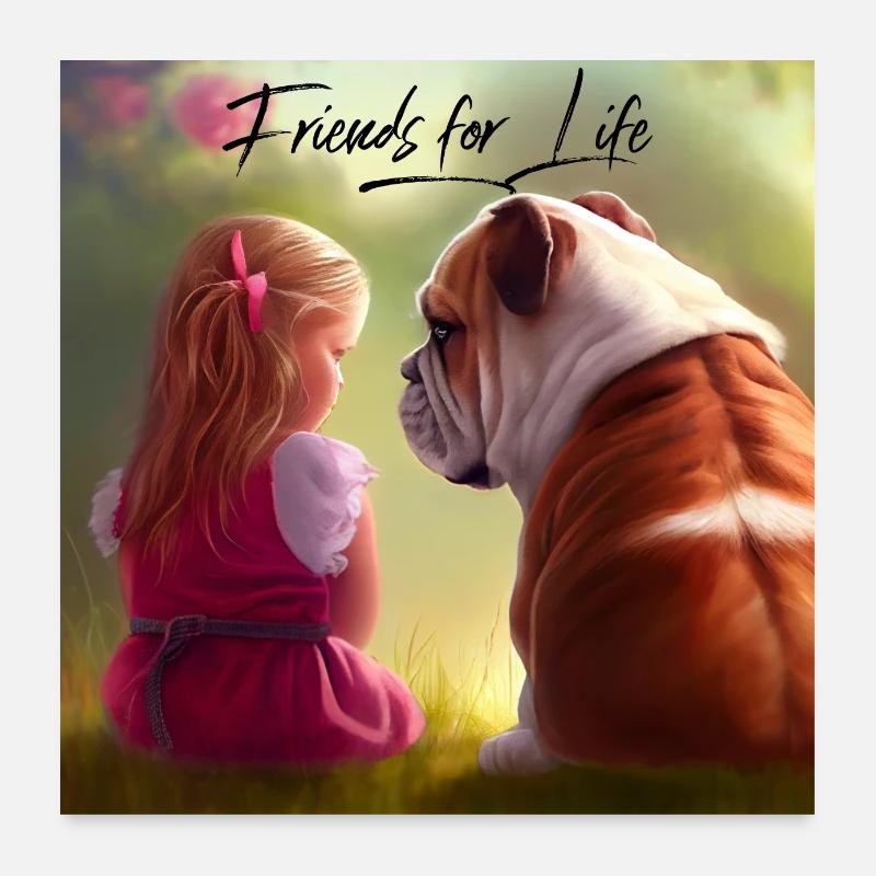 Freunde für's Leben Poster 60x60 cm