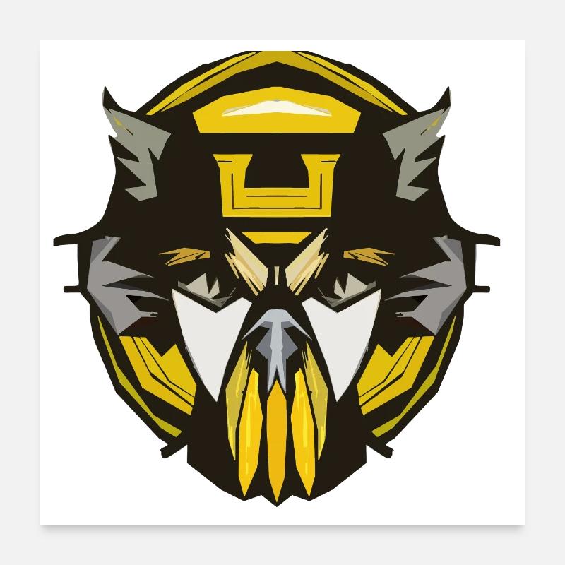 Warrior mask of the future Poster 24" x 24" (60x60 cm)