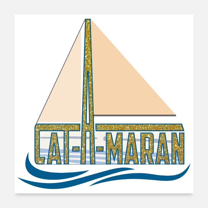 catAmaran - katAmaran - 2 - gold Poster 24" x 24" (60x60 cm)