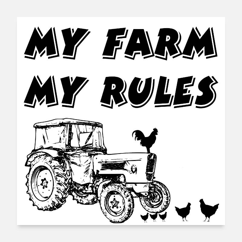 Bauernhof Poster 60x60 cm