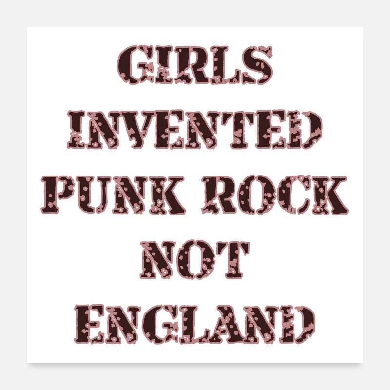 Mädchen Punk Rock Poster 60x60 cm