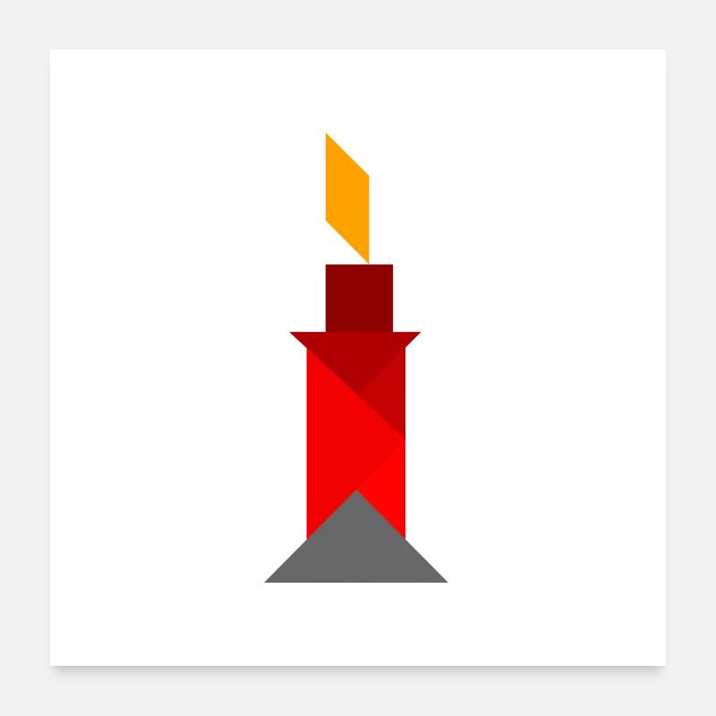 Lys - Tangram Poster 60x60 cm