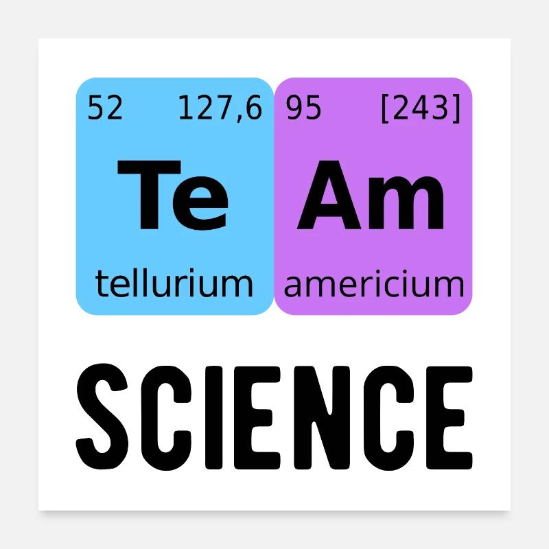 Team Wissenschaft II Poster 60x60 cm