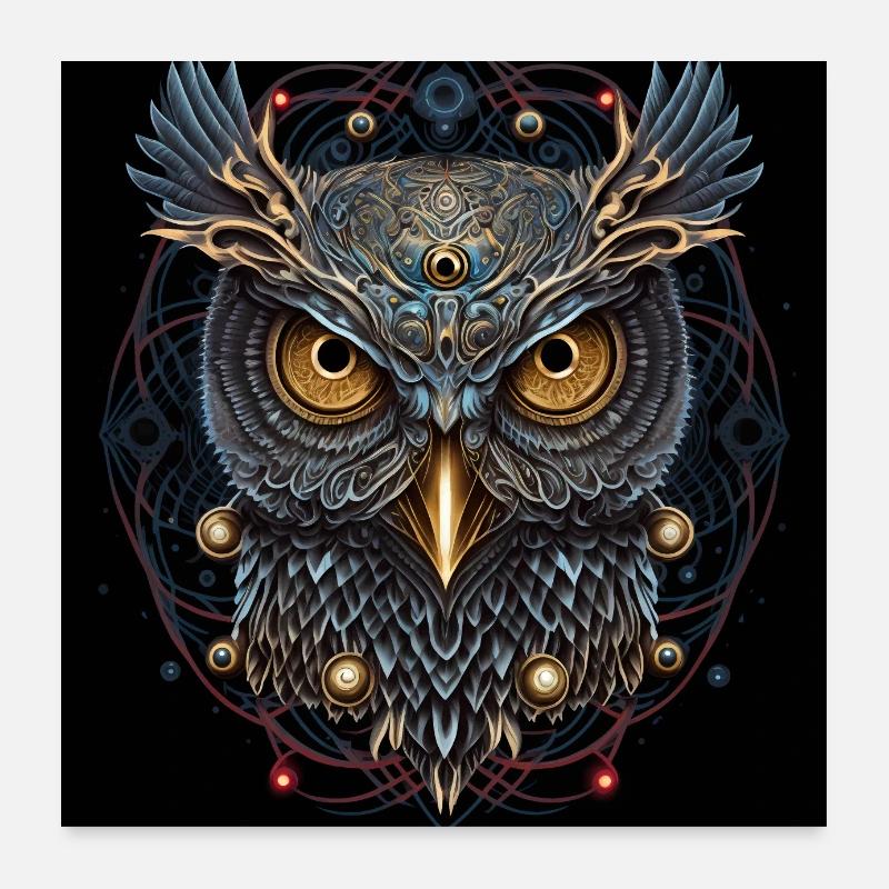 Dark Fantasy Owl Version 2 Poster 60 x 60 cm