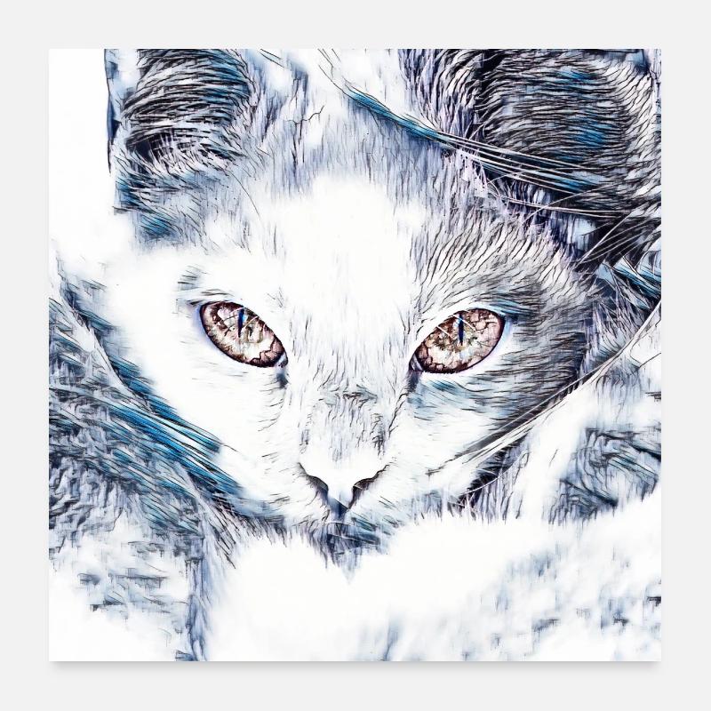 BAKENEKO Poster 60 x 60 cm